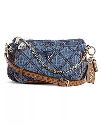 GUESS Taschen & Rucksäcke Guess Arie Double Pouch Crossbody Denim Quilt