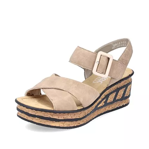 Rieker Sandalen & Slides Rieker Damen Plateausandalen 68163, Frauen Sandalen