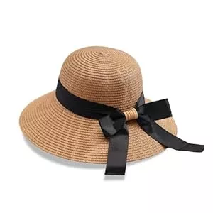 JJDreams Hüte & Mützen JJDreams Damen Sonnenhut Strohhut Faltbarer Strandhut Sommerhut mit Schleifende Panamahut für Reise Urlaub und Strand