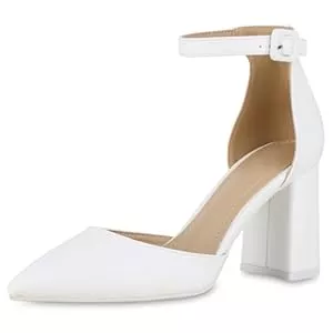 VAN HILL High Heels VAN HILL Damen Spitze Pumps mit Blockabsatz