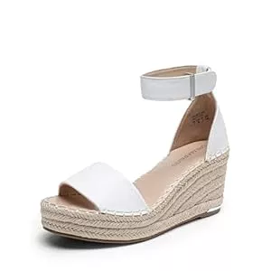 DREAM PAIRS Sandalen & Slides DREAM PAIRS Damen Keilsandalen Espadrilles mit Knöchelriemen elegante Plateauabsatz Schuhe in Sommer