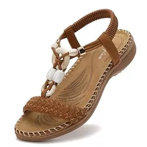 Littleplum Sandalen & Slides Littleplum Damen Sandalen Frauen Sommersandalen Flache Bequem Sandaletten