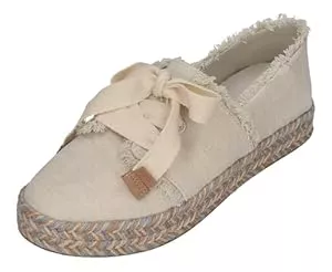 TOMS Flache Schuhe TOMS Damen Black Beachside Woven/Fray Sneaker
