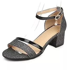 Gicoiz Sandalen & Slides Gicoiz Bride Hochzeit Blockabsatz Pailletten Sandalen Sparkly