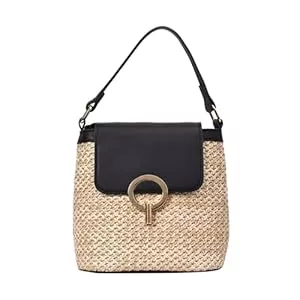 Generisch Taschen & Rucksäcke Strohtaschen Damen Basttasche Korbtaschen Damen Boho Tasche Kleine Strandtasche Strand Stroh Handtasche Crossbody Tasche FüR Damenreisen Und Urlaub
