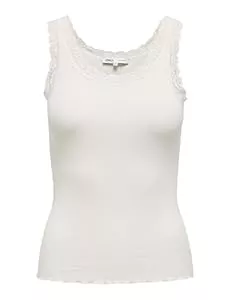 ONLY Tops ONLY Damen Onlsara Sharai Lace Tank Top JRS Noos Basic Ärmelloses Tanktop Mit U-Ausschnitt Und Spitzendetail