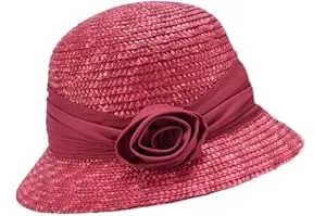 Seeberger Hüte & Mützen Seeberger Damen Sonnenhut Damenstrohhut eleganter Strohhut-Glocke mit Blume & UV-Schutz 80 Lila