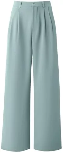 Neineiwu Hosen Neineiwu Damen Hosen Sommer Casual High Waist Hose Damen Weite Hose Elegant Bequem Hose mit Taschen