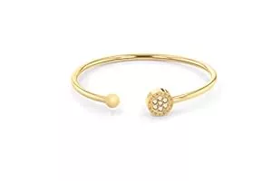 Tommy Hilfiger Schmuck Tommy Hilfiger Jewelry Offenes Bangles Armband für Damen aus Edelstahl mit Kristallen - Erhältlich aus Gold, Nelkengold oder Silber