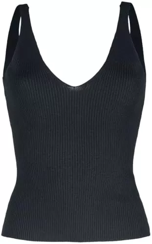 Urban Classics Tops Urban Classics Damen Top Ladies Rib Knit Top, Strick-Oberteil für Frauen mit V-Ausschnitt, erhältlich in vielen Farben, Größen XS - 5XL