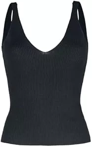 Urban Classics Tops Urban Classics Damen Top Ladies Rib Knit Top, Strick-Oberteil für Frauen mit V-Ausschnitt, erhältlich in vielen Farben, Größen XS - 5XL