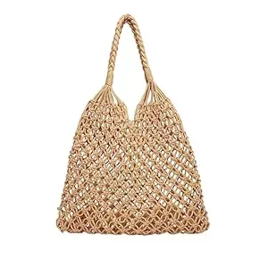 NICOLE & DORIS Taschen & Rucksäcke NICOLE & DORIS Groß Strandtasche Damen Stroh Shopper Handtasche Leichte Mesh Strandtasche Sommer Taschen Gewebt Einkaufstasche Tote Bag Strand Schultertasche