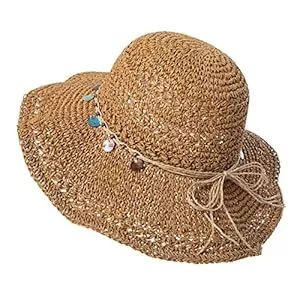Comhats Hüte & Mützen Comhats Sonnenhut Damen Sommer Strohhut Faltbar Handgemachter Strandhut UV-Schutz