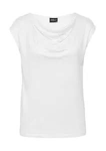 s.Oliver BLACK LABEL Kurzarmblusen s.Oliver BLACK LABEL Viskoseshirt aus Interlock-Jersey mit Wasserfall-Ausschnitt