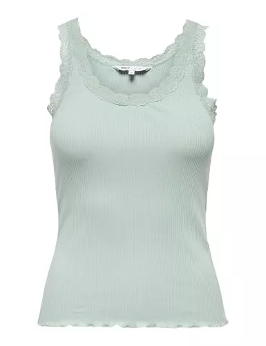 ONLY Tops ONLY Damen Onlsara Sharai Lace Tank Top JRS Noos Basic Ärmelloses Tanktop Mit U-Ausschnitt Und Spitzendetail