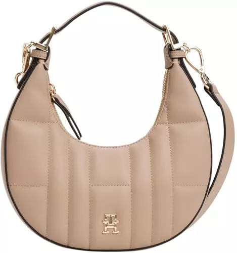 Tommy Hilfiger Taschen & Rucksäcke Tommy Hilfiger Damen Crossbody Bag Tasche Feminine Moon Abgerundet, Beige (Coastal Taupe), Einheitsgröße