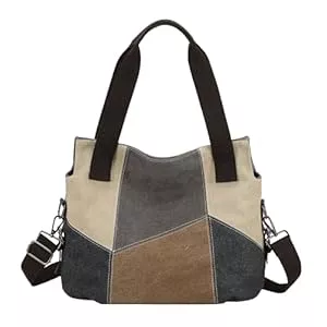SIVENKE Taschen & Rucksäcke SIVENKE Damen Canvas Handtasche Casual Schultertasche Umhängetaschen Retro Canvas Hobo Tasche Shopper Bag