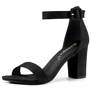 Allegra K Sandalen & Slides Allegra K Damen High Chunky Heel Schnalle Knöchelriemen Sandalen