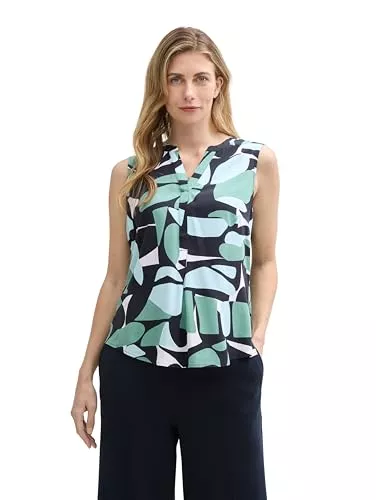 TOM TAILOR Ärmellose Blusen TOM TAILOR Damen Blusentop mit Muster