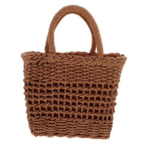 Cabilock Taschen & Rucksäcke Cabilock Hohler Strohsack Strohtaschen, Handtaschen Frauen Geldbeutel Geldbörsen Frau Tasche Damen Strandtasche Mit Kordelzug Strohhandtasche Handytasche Korbtasche Kleine Strandtasche