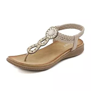 ZOEASHLEY Sandalen & Slides ZOEASHLEY Sandalen Damen Sommer Flache Zehentrenner Sandaletten Bohemian Flip Flops