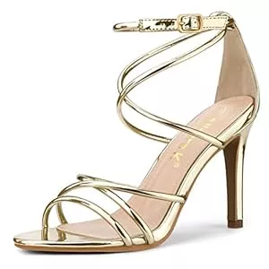 Allegra K Sandalen & Slides Allegra K Damen Sandalen mit offenem Zehenbereich und Riemchen und Stiletto-Absatz
