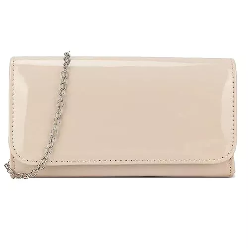 fi9 Taschen & Rucksäcke fi9® Clutch-Handtasche für Damen, einfarbig, für Hochzeit, Party, Abschlussball, Abend