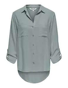 ONLY Langarmblusen ONLY Damen Bluse ONLYASMIN-Siesta LS LI BL Shirt - Relaxed Fit XS S M L XL