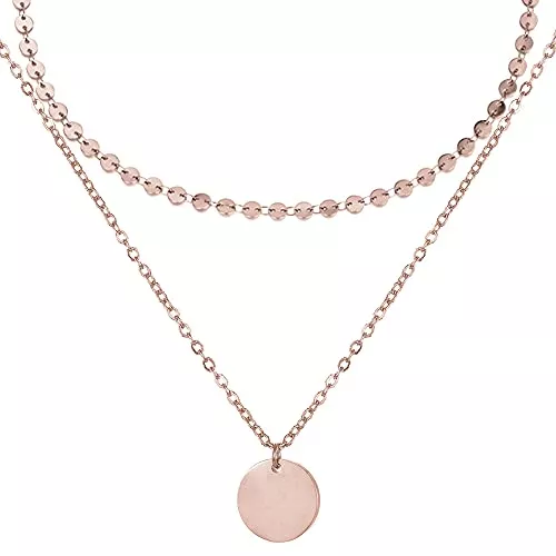 BONNYBIRD Schmuck BONNYBIRD® Boho Ketten Set Damen - Premium Layering Halskette Damen aus Edelstahl, 100% Wasserfest &amp; Hautverträglich