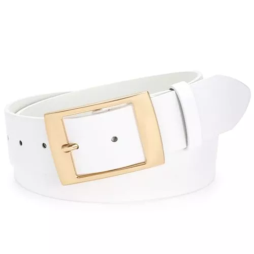 SUOSDEY Gürtel SUOSDEY Frauen Ledergürtel Damen Gürtel für Jeans Kleider Hosen mit klassischer Dornschließe, 3.8cm Breite