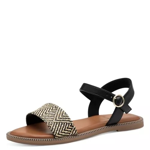 s.Oliver Sandalen & Slides s.Oliver Damen Sandalen flach mit verstellbarem Riemchen Vegan