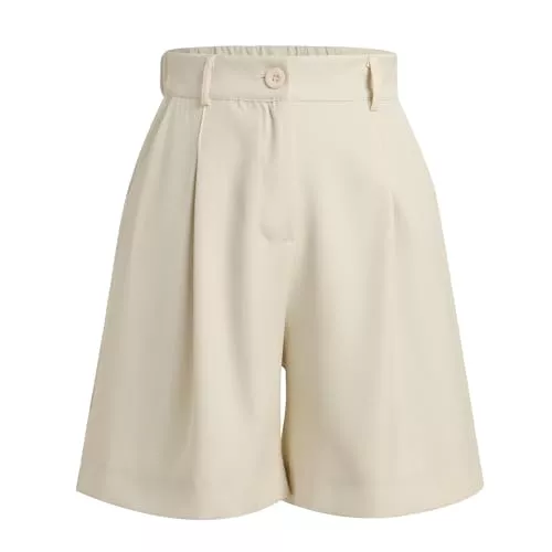 Odizli Shorts Odizli Kurze Hose Damen Sommer Elegant Schicke High Waist Weite Breite Knielang Bermuda Shorts