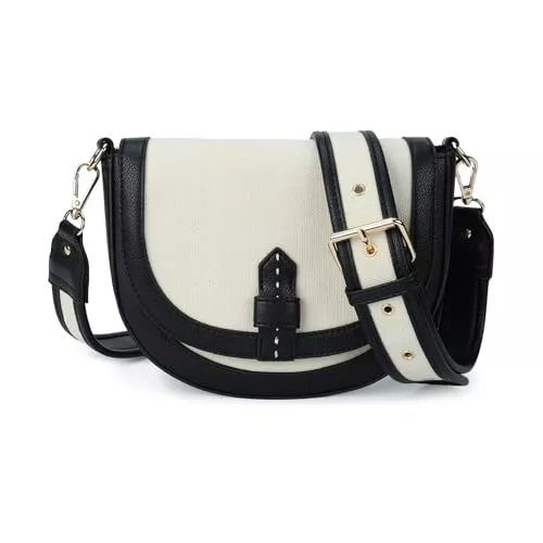 Gladdon Taschen & Rucksäcke Gladdon Damen Handy Umhängetasche Kleine Handtasche,Crossbody Bag Schultertasche Reißverschlussfächern Stroh/Canvas und veganes Leder mit Verstellbar Abnehmbar Schultergurt