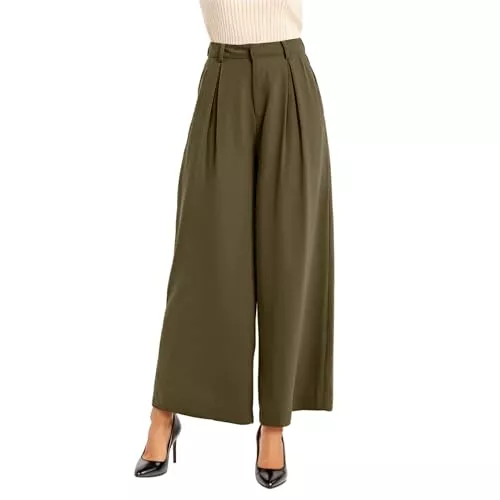 Generisch Hosen Generisch Outdoor Damen Hose Wasserdicht Winter Damen-Palazzo-Hose mit hoher Taille, lässig, weites Bein, Lange Hose, Normale Größe Klein Damen Kurze Hose