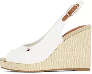 Tommy Hilfiger Sandalen & Slides Tommy Hilfiger Damen Flag High Wedge Espad Slingback Fw0fw08597 Keil-Espadrilles