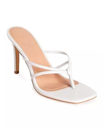 Coutgo Sandalen & Slides Coutgo Damen Zehentrenner Zehentrenner mit quadratischem Zehenbereich, Stiletto-Absatz