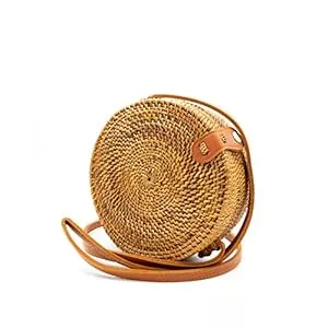Mienloco Taschen & Rucksäcke Mienloco Rattan Umhängetasche Korbtasche Handtasche