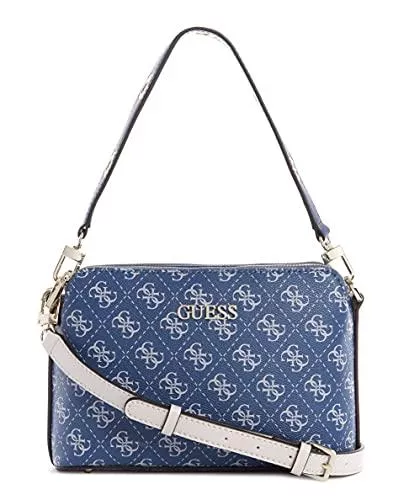 GUESS Taschen & Rucksäcke Guess Washington Double Zip Crossbody Bag Blue Multi