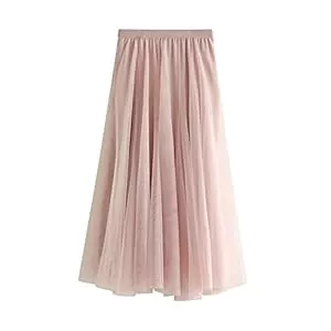 Daysskk Shorts Daysskk Tüllrock Damen A Linie Maxirock Damen Elastische Taille Tüllrock Damen Lang Einheitsgröße