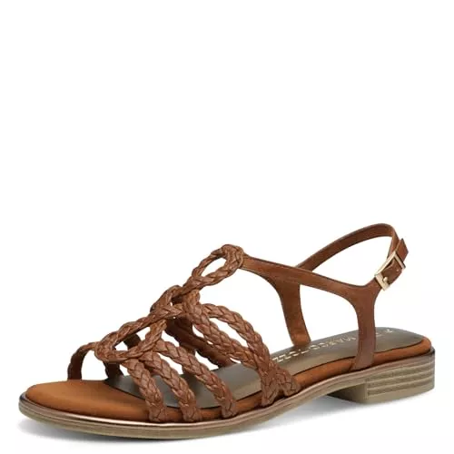 MARCO TOZZI Sandalen & Slides MARCO TOZZI Damen Sandalen flach mit Schließe Geflochtene Riemen