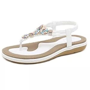 ZOEASHLEY Sandalen & Slides ZOEASHLEY Sandalen Damen Sommer Flache Zehentrenner Sandaletten Bohemian Flip Flops