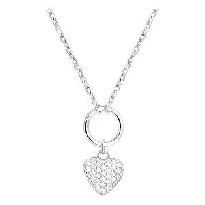 Sofia Milani Schmuck Sofia Milani - Damen Halskette 925 Silber - mit Zirkonia Steinen - Herz Kreis Anhänger