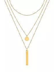 a little something Schmuck a little something ® Halskette Venice | Damen Layer Kette mit 18 Karat Vergoldung (Gold &amp; Roségold) | Inklusive nachhaltiger Geschenkverpackung (FSC®-Zertifikat)