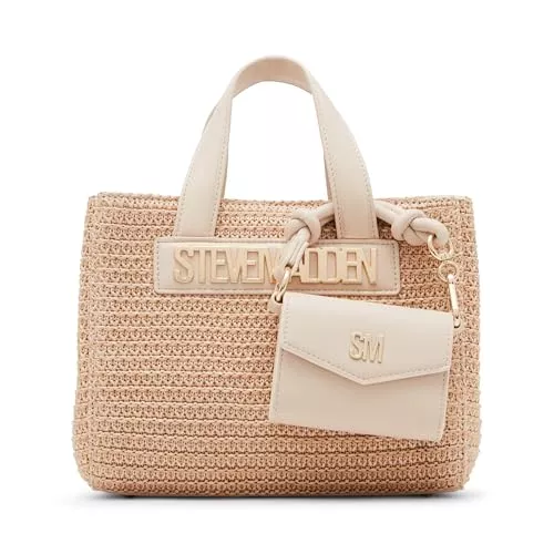 Steve Madden Taschen & Rucksäcke Steve Madden Damen Raffia Tote Flores Mini-Tragetasche aus Bast