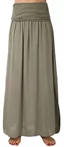 Eitex Röcke Eitex Zauberhafter Retro Maxirock Damen Sommer Rock Größe 34/36 bis Größe 50/52 verfügbar Langer Maxirock Strandrock Sommerock lang Gürtel Amber Boho Retro Maxirock