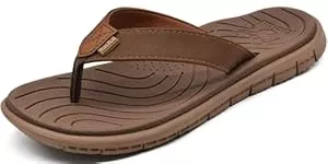 KuaiLu Sandalen & Slides KuaiLu Flip Flops Damen Weich Leder Stoff Badelatschen Yoga Matte Fußbett Sandalen Sommer Strand Zehentrenner Rutschfest Badesandalen Frauen
