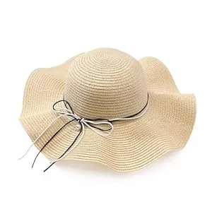Manfnee Hüte & Mützen Manfnee Strandhut für Frauen große Stroh breite Birm Sommerhüte Sonnenschutz Floppy faltbar Roll up Cap