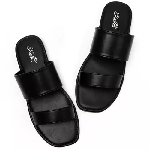 katliu Sandalen & Slides katliu Flache Damen Sandalen Offene Slidesandalen Slide Sandalen Sommersandaletten Sommers Tylisch und Leich 36-42