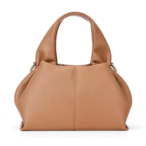 CHAMAIR Taschen & Rucksäcke CHAMAIR Kleine Handtasche Damen Umhängetasche Ledertasche Damen-Henkeltaschen Dumpling Crossbody Bag Moden PU Leder Geldbörse Handtaschen mit Abnehmbarer Schultergurt