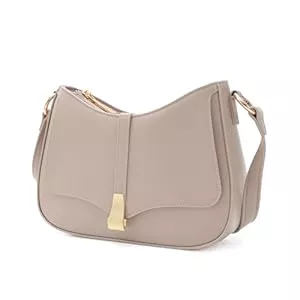 Prettyzys Taschen & Rucksäcke Prettyzys Halbmond-Umhängetasche für Damen, Vintage, Retro, veganes Leder, Clutch, Tragetasche, Umhängetasche, Handtasche für Damen